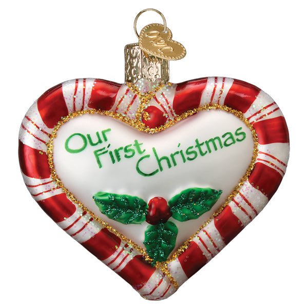 Peppermint Heart Ornament - themonogram manor 