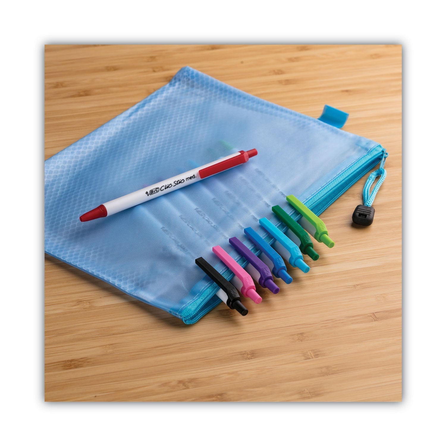 BIC Clic Stic Ballpoint Pen Value Pack, Retractable, Medium 1.2 mm, Black Ink, White Barrel, 60/Pack - themonogram manor 