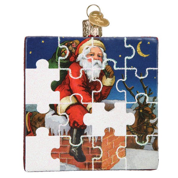 Santa Jigsaw Puzzle Ornament - themonogram manor 