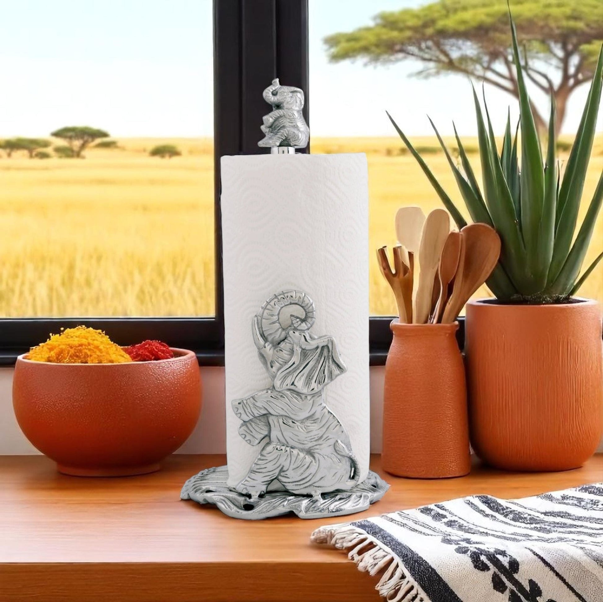 Elephant Paper Towel Holder - themonogram manor 