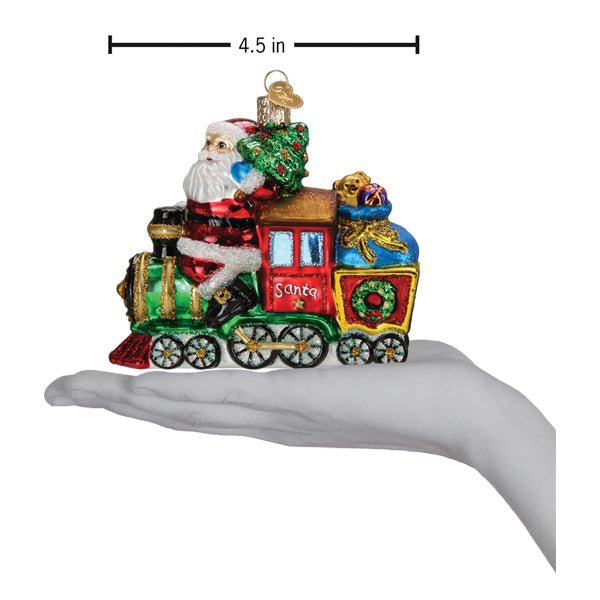 Santa On Locomotive Ornament - themonogram manor 