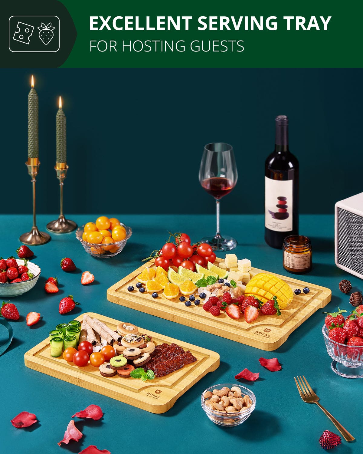 Cutting Board Set of 2, Bamboo - themonogram manor 