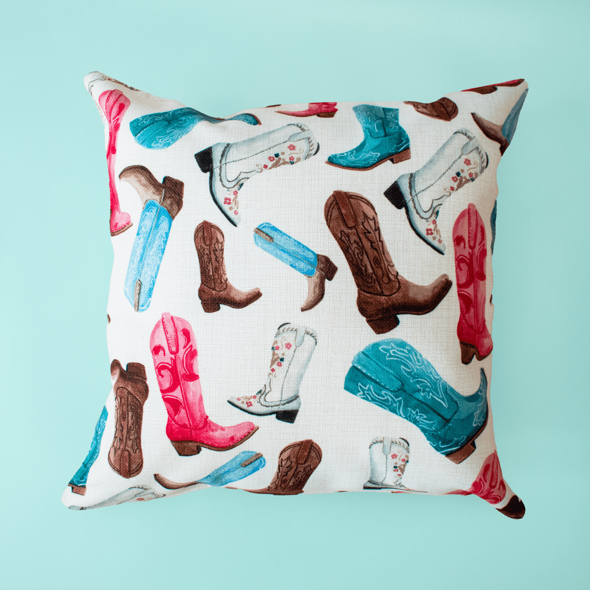 Colorful Cowboy Boots Pillow - themonogram manor 