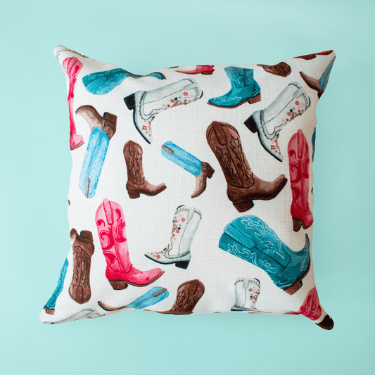 Colorful Cowboy Boots Pillow - themonogram manor 