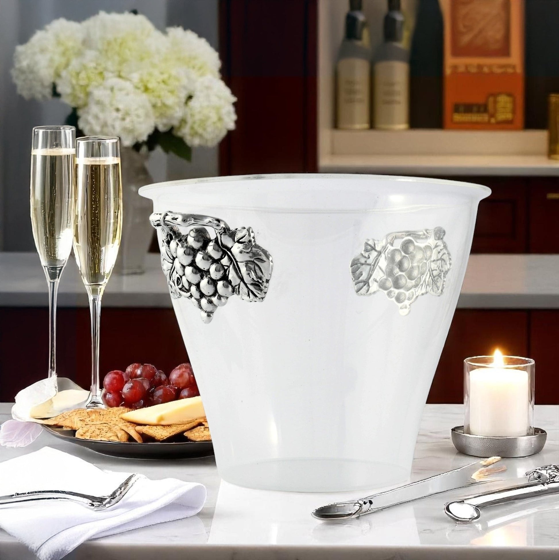 Grape Handle Acrylic Ice Bucket - themonogram manor 