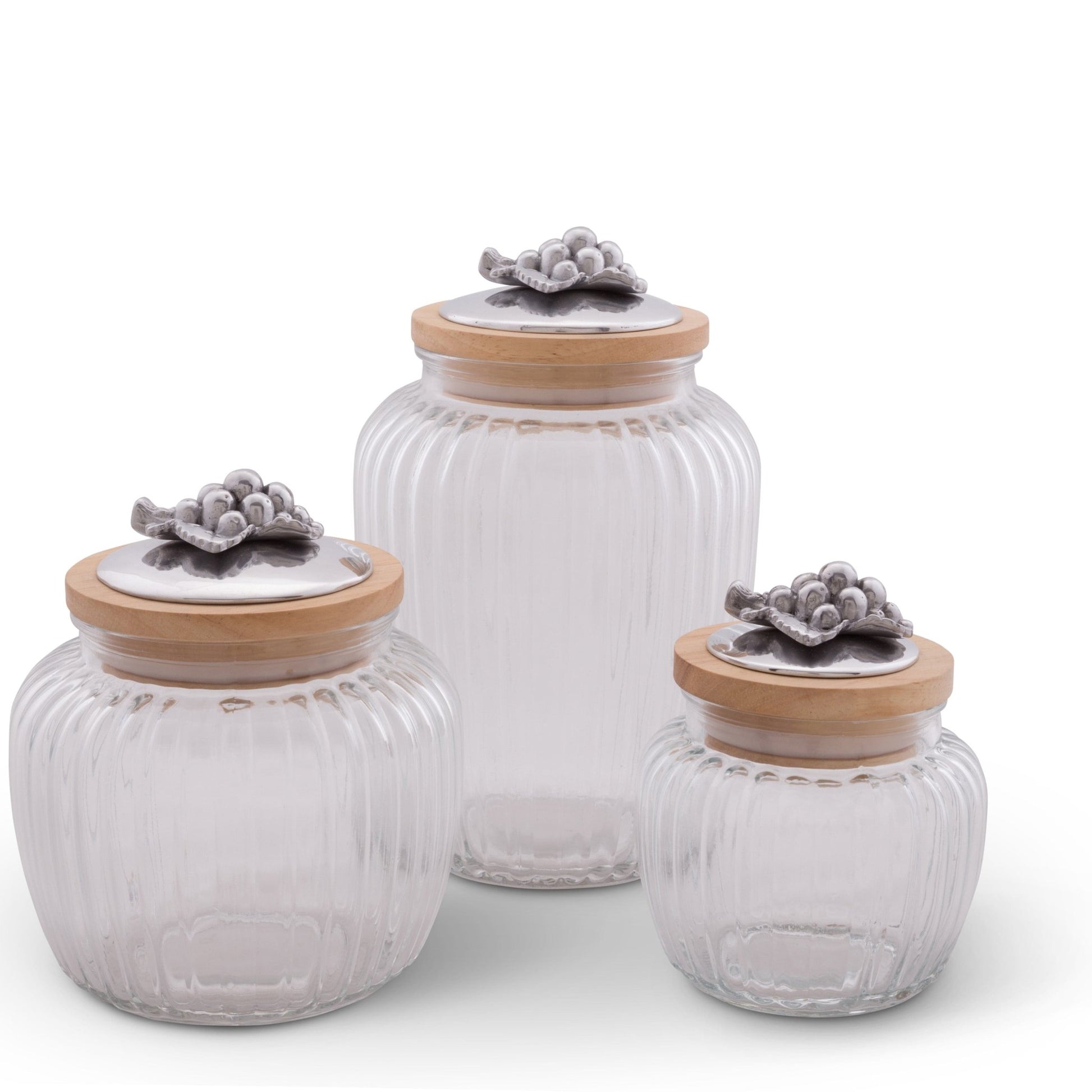 Grape Knob Glass Canisters - themonogram manor 