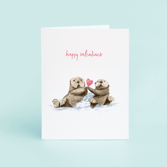 Lovely Otters "Happy Valentine's" - themonogram manor 
