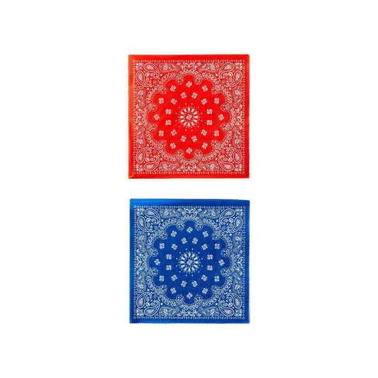 PLTS368T - MME - Bandana Cocktail Napkin Set - themonogram manor 