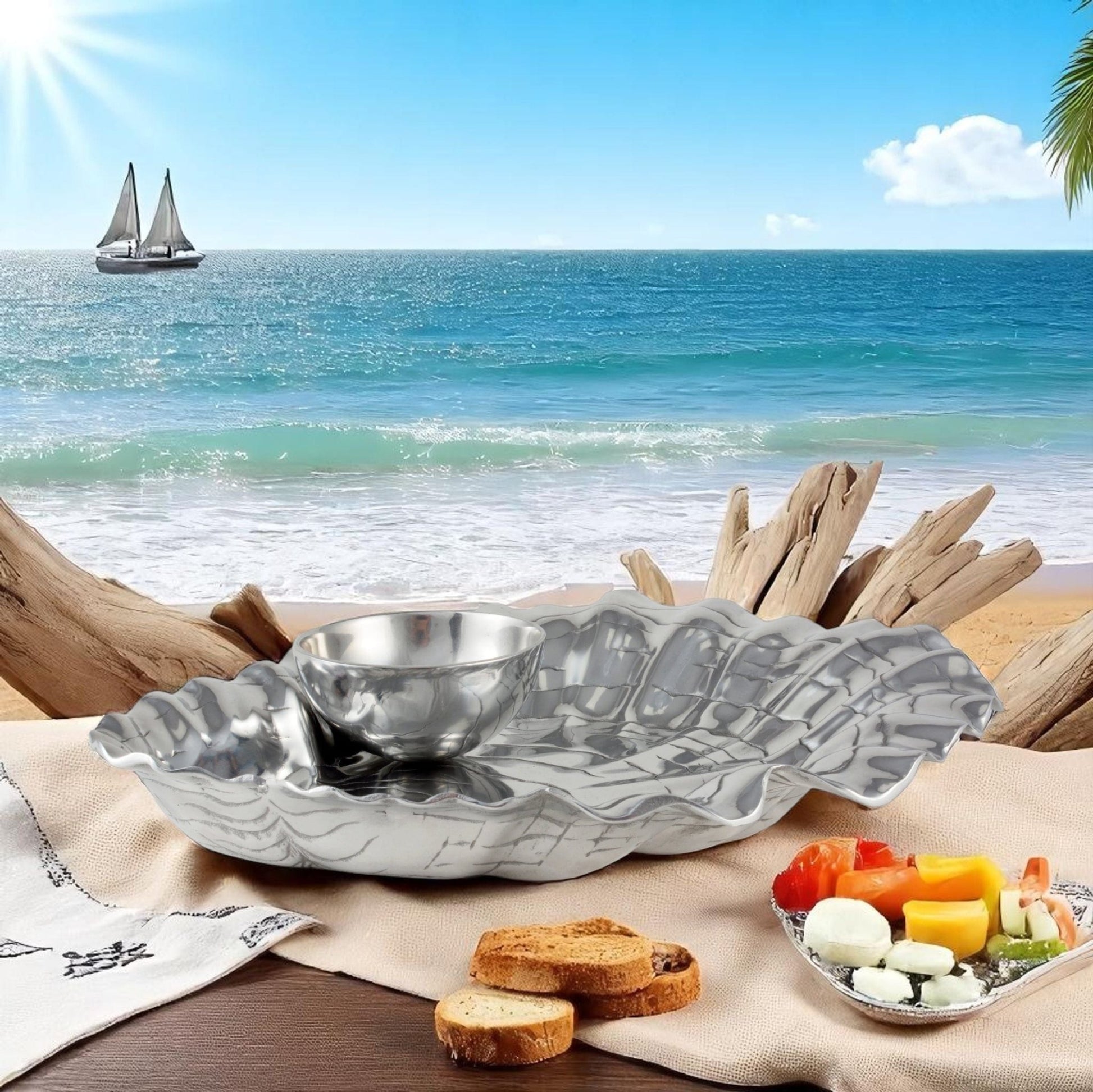 Oyster W/Pearl Chip & Dip - themonogram manor 