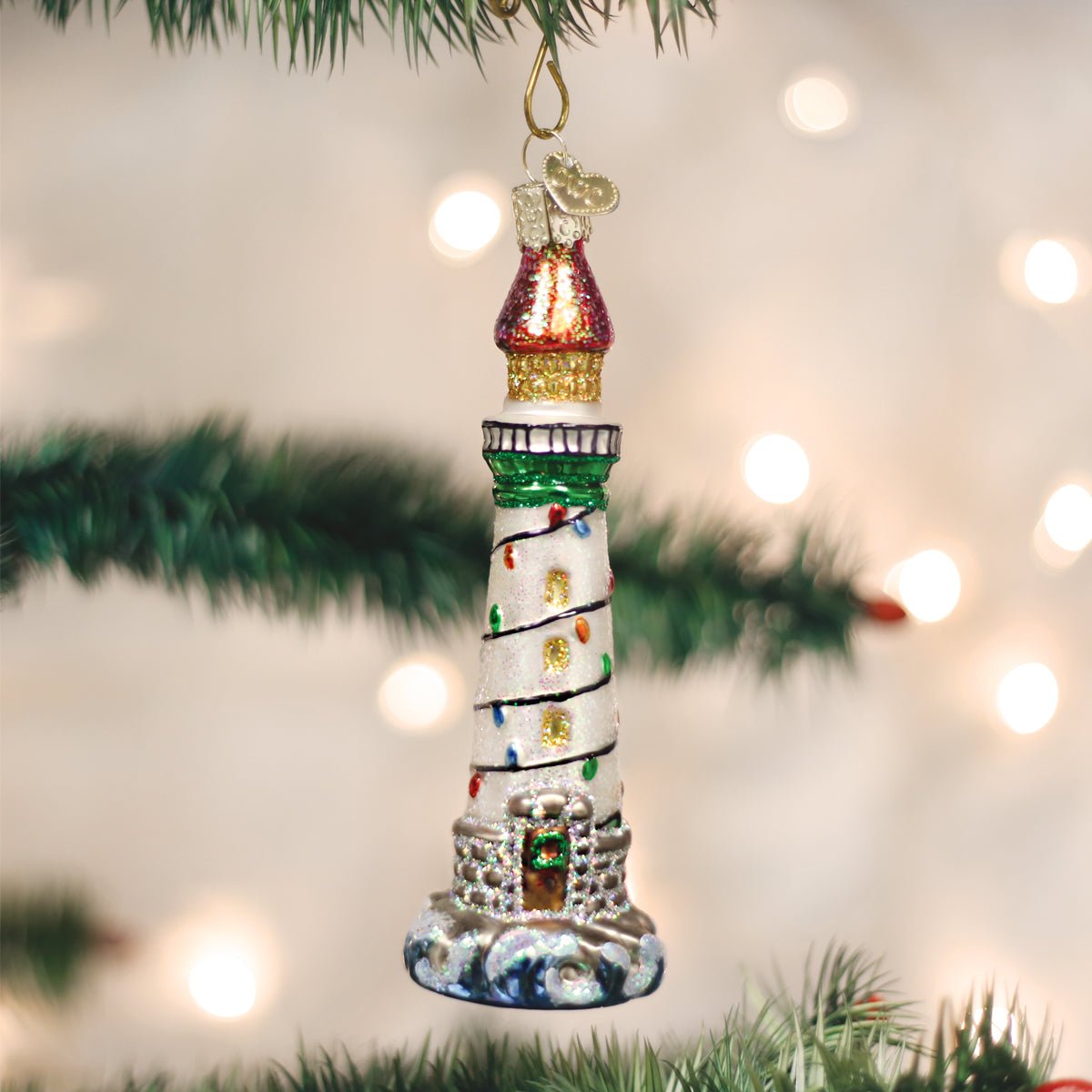 Holiday Lighthouse Ornament - themonogram manor 