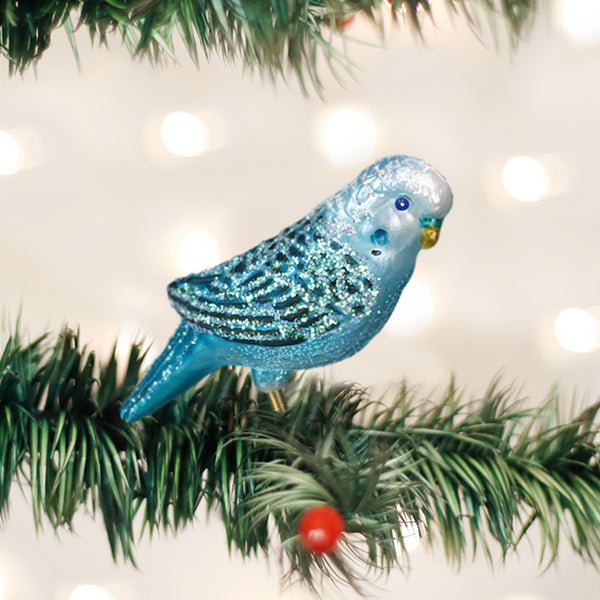 Blue Miniature Parakeet Ornament - themonogram manor 