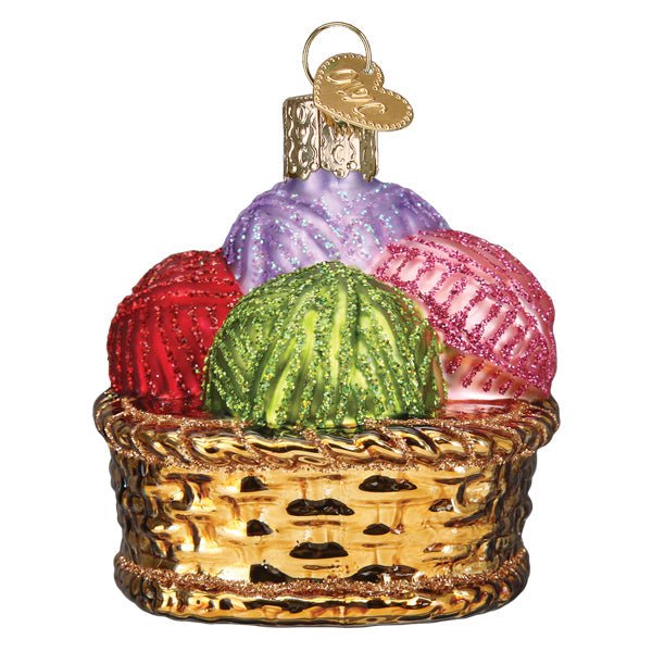 Basket Of Yarn Ornament - themonogram manor 