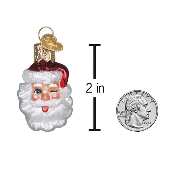 Mini Winking Santa Ornament - themonogram manor 