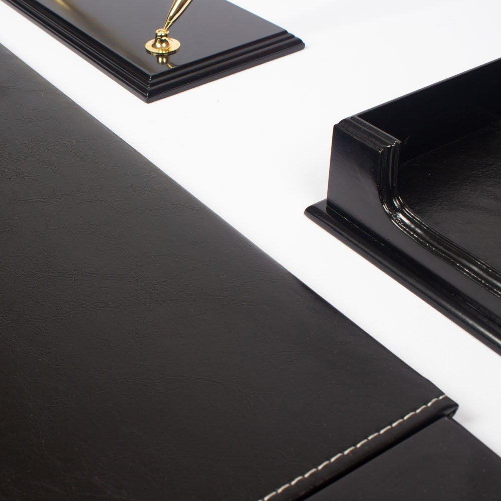 MOOG Wooden Prestige Black Desk Set - 8 PCS - themonogram manor 