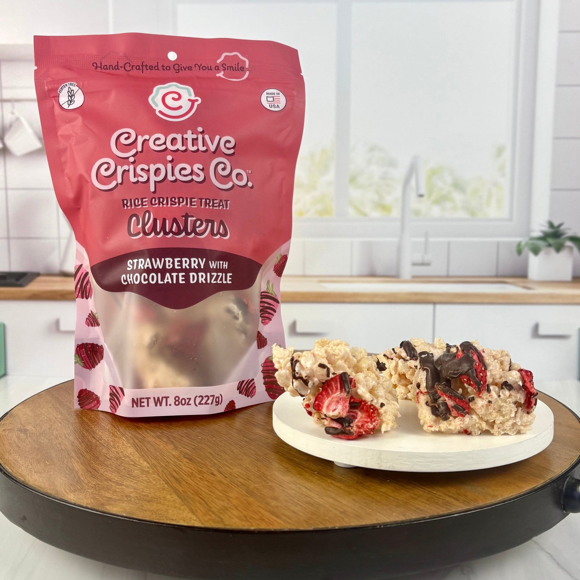 "Clusters" Chocolate Covered Strawberry Crispie Mix Clusters - themonogram manor 