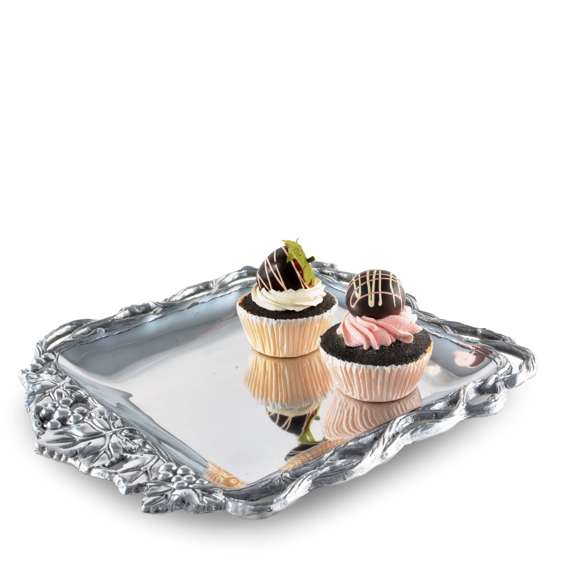 Grape Open Vine Square Tray 12 - themonogram manor 
