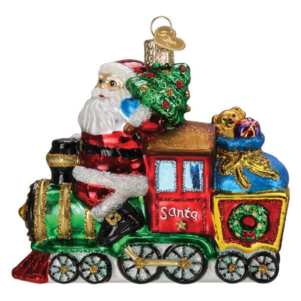 Santa On Locomotive Ornament - themonogram manor 