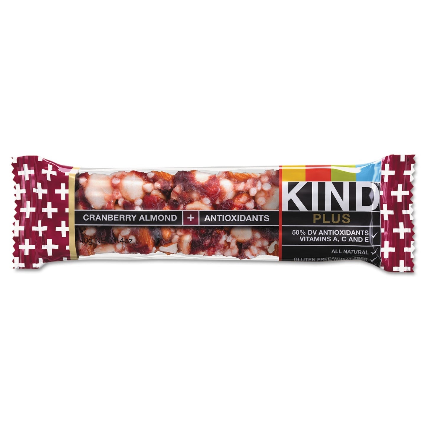 KIND Plus Nutrition Boost Bar, Cranberry Almond and Antioxidants, 1.4 oz, 12/Box - themonogram manor 