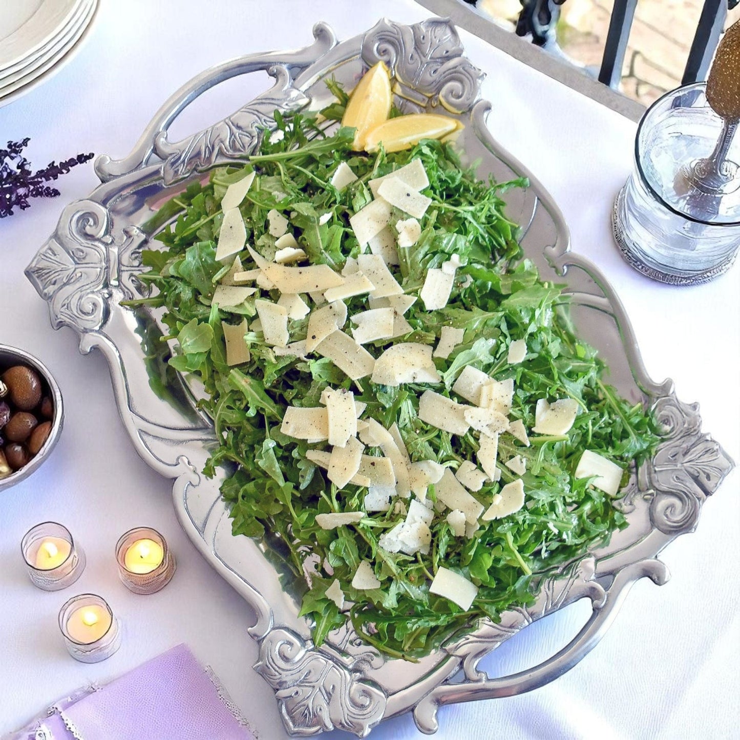 Fleur-De-Lis Rectangle Tray - themonogram manor 