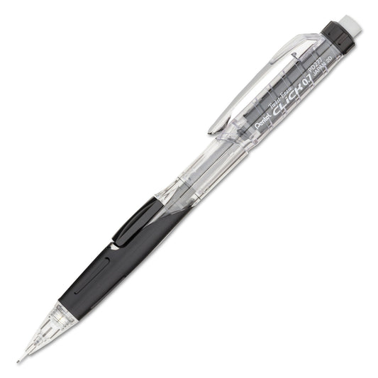 Pentel Twist - Erase CLICK Mechanical Pencil, 0.7 mm, HB (2.5), Black Lead, Black Barrel - themonogram manor 