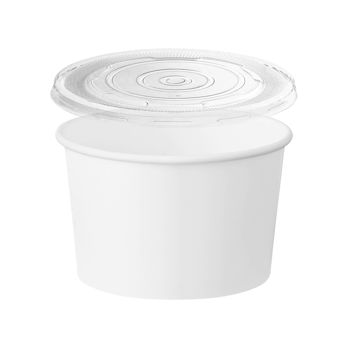12 oz Squat Paper Soup Cups with Lids - 10 sets - themonogram manor 