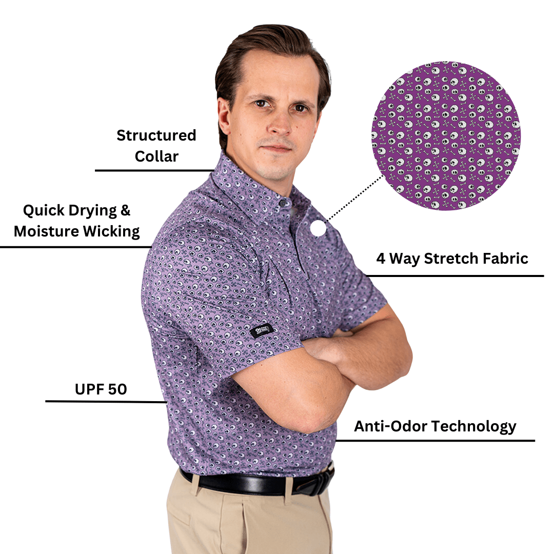 Skull and Bones Men's Polo - themonogram manor 