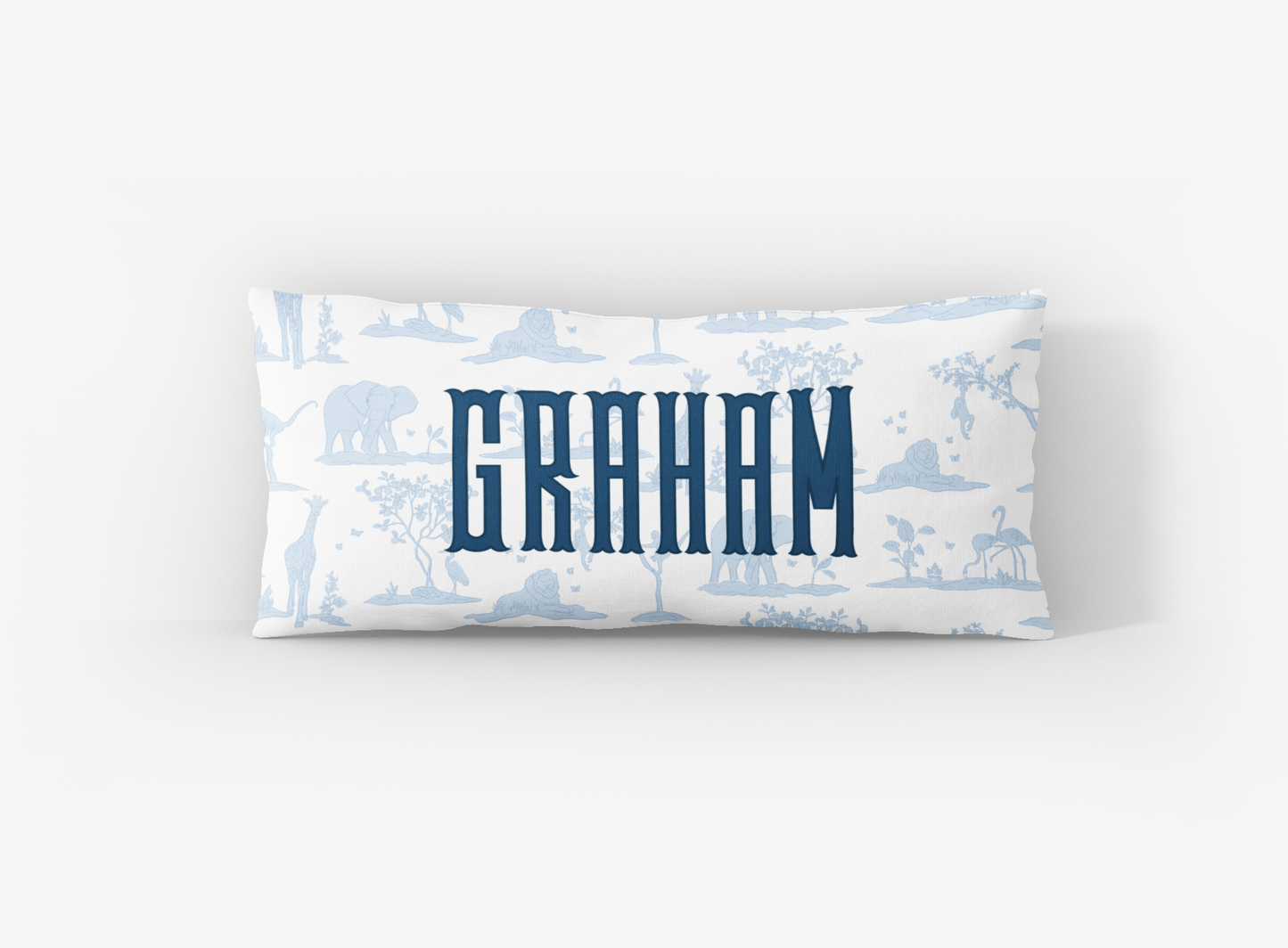 Zoo Toile Lumbar Pillow Cover - themonogram manor 
