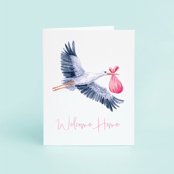 Pink Stork "Welcome Home" - themonogram manor 
