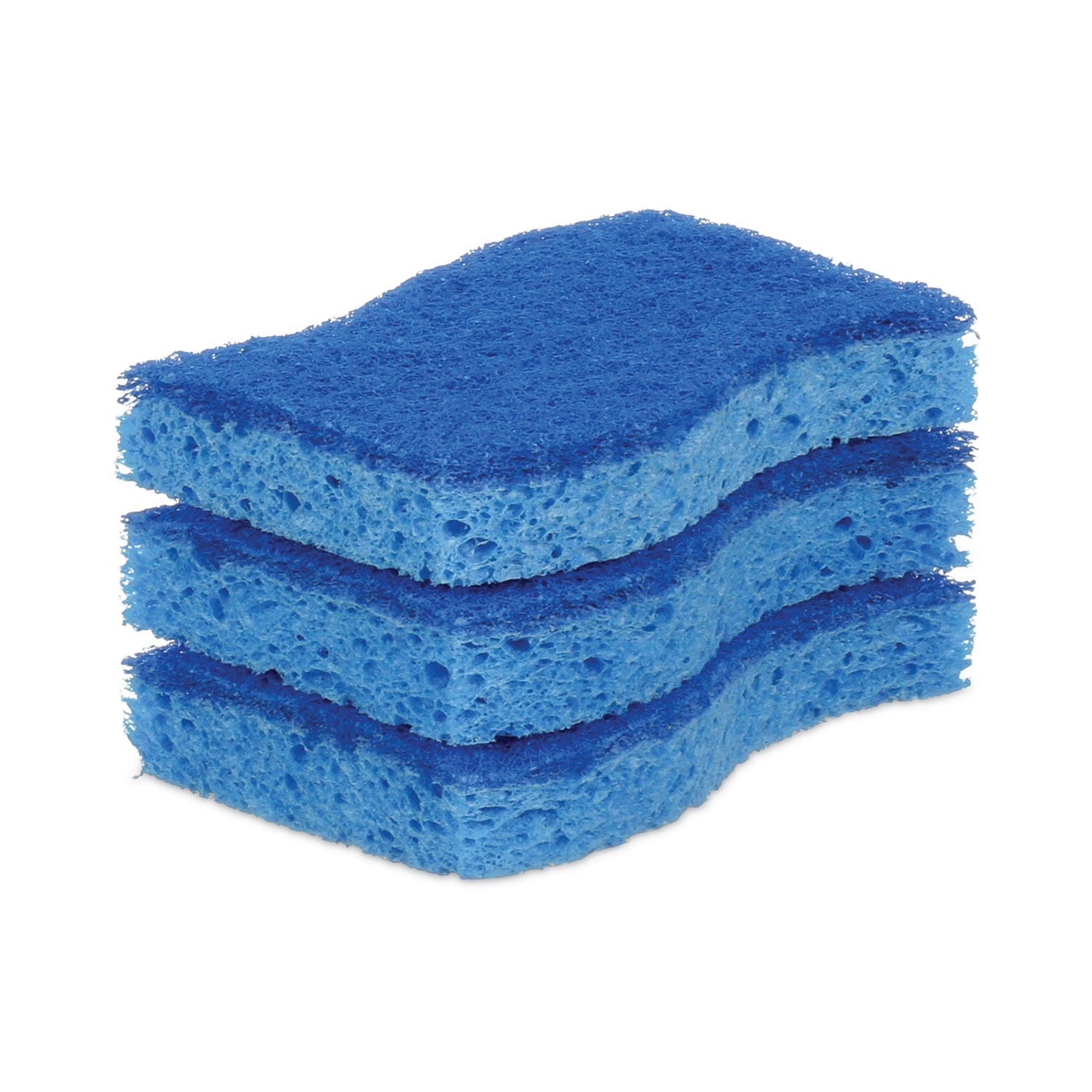 Scotch - Brite Non - Scratch Multi - Purpose Scrub Sponge, 4.4 x 2.6, 0.8" Thick, Blue, 3/Pack - themonogram manor 