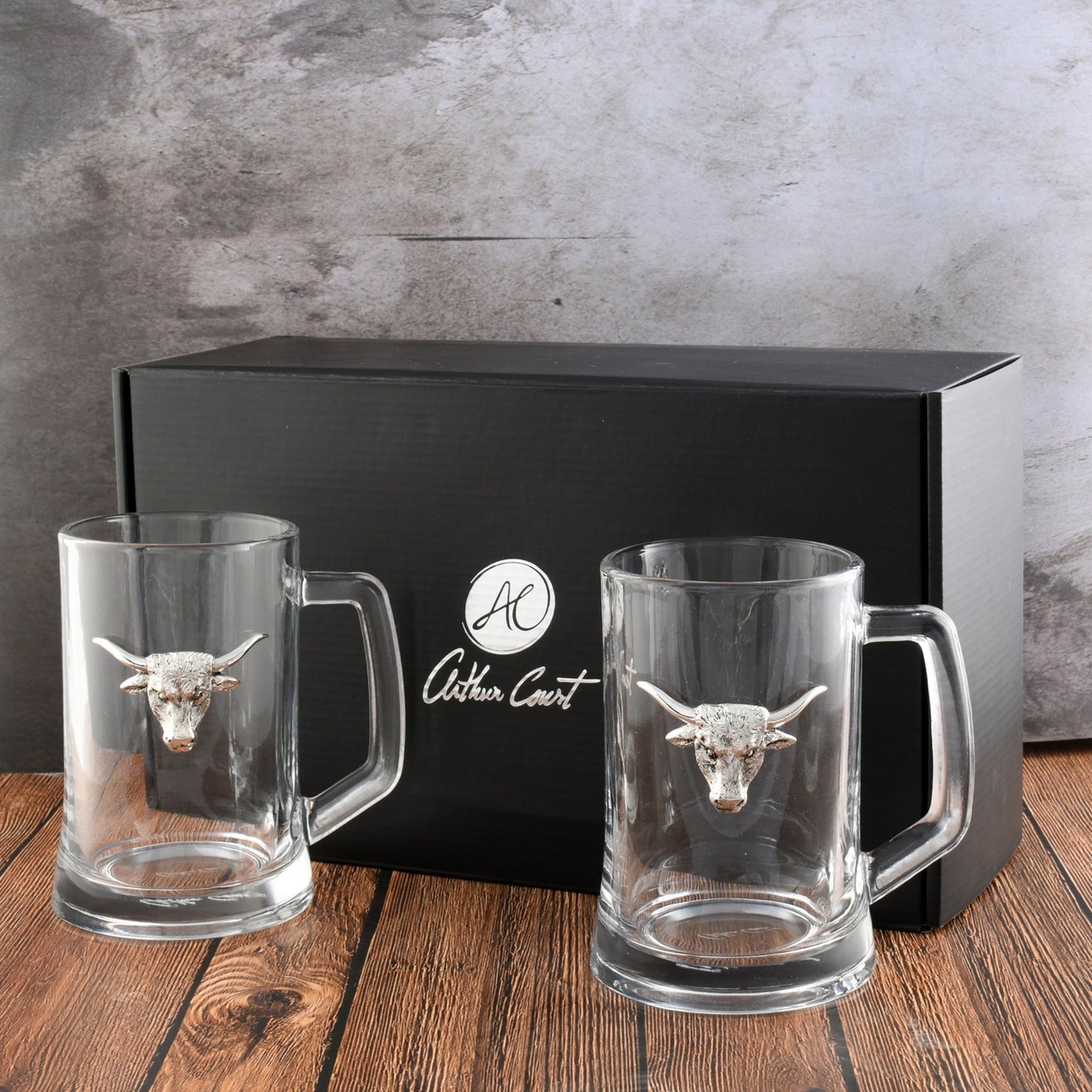 Longhorn Beer Mugs - Set of 2 - themonogram manor 