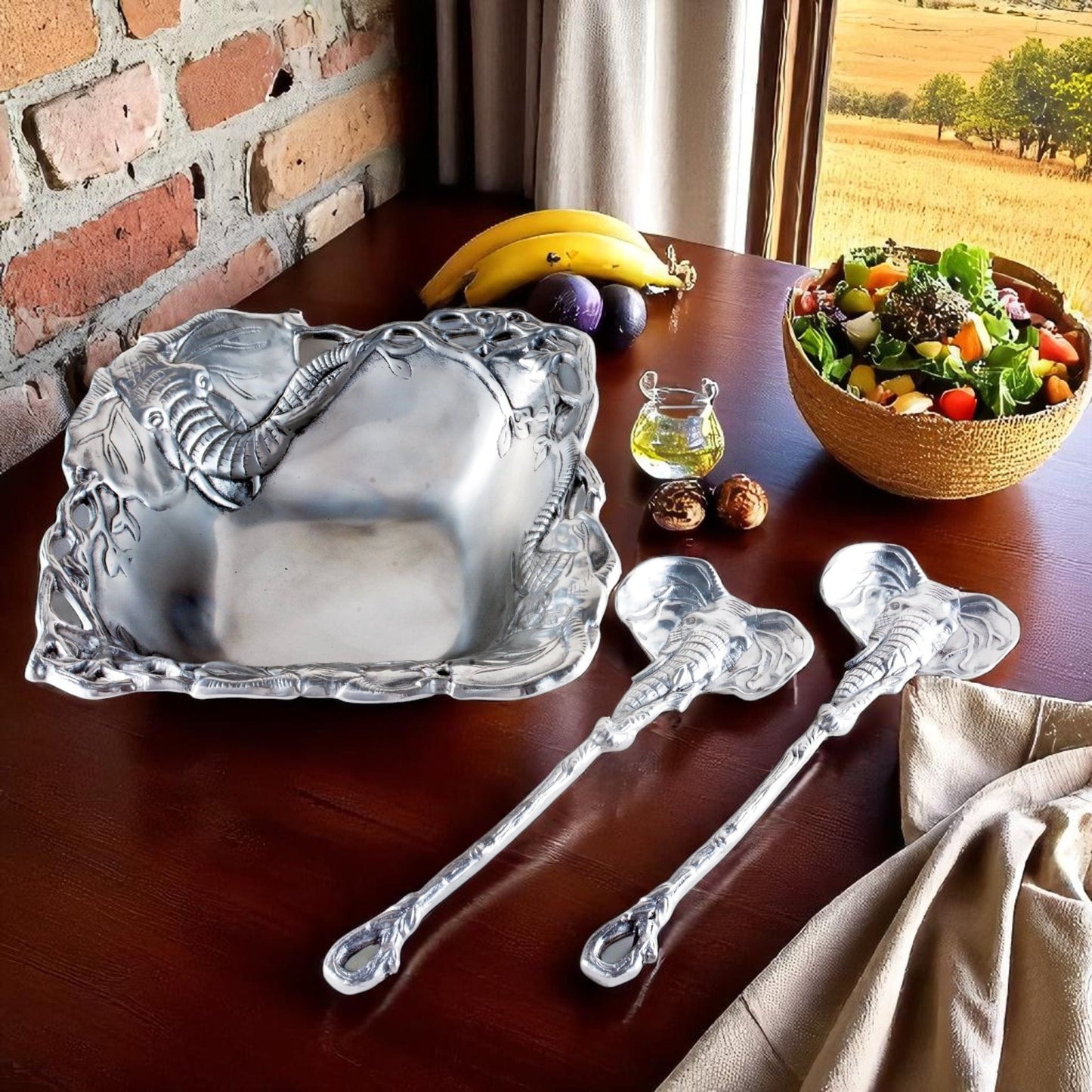 Elephant Salad Set 3-Pc - themonogram manor 