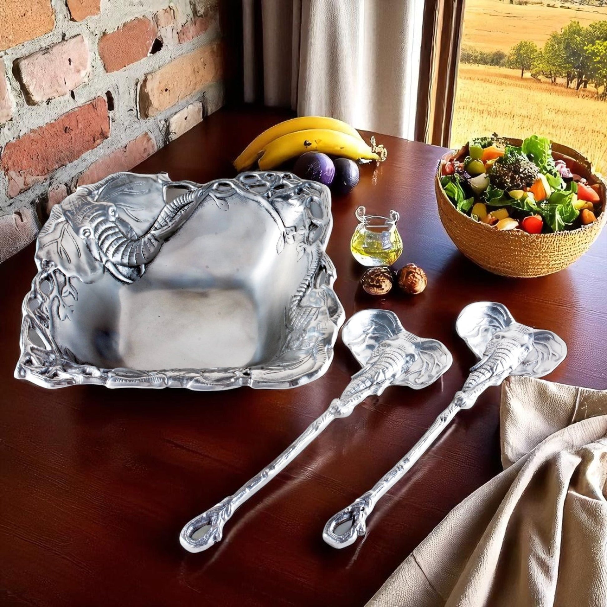 Elephant Salad Set 3-Pc - themonogram manor 