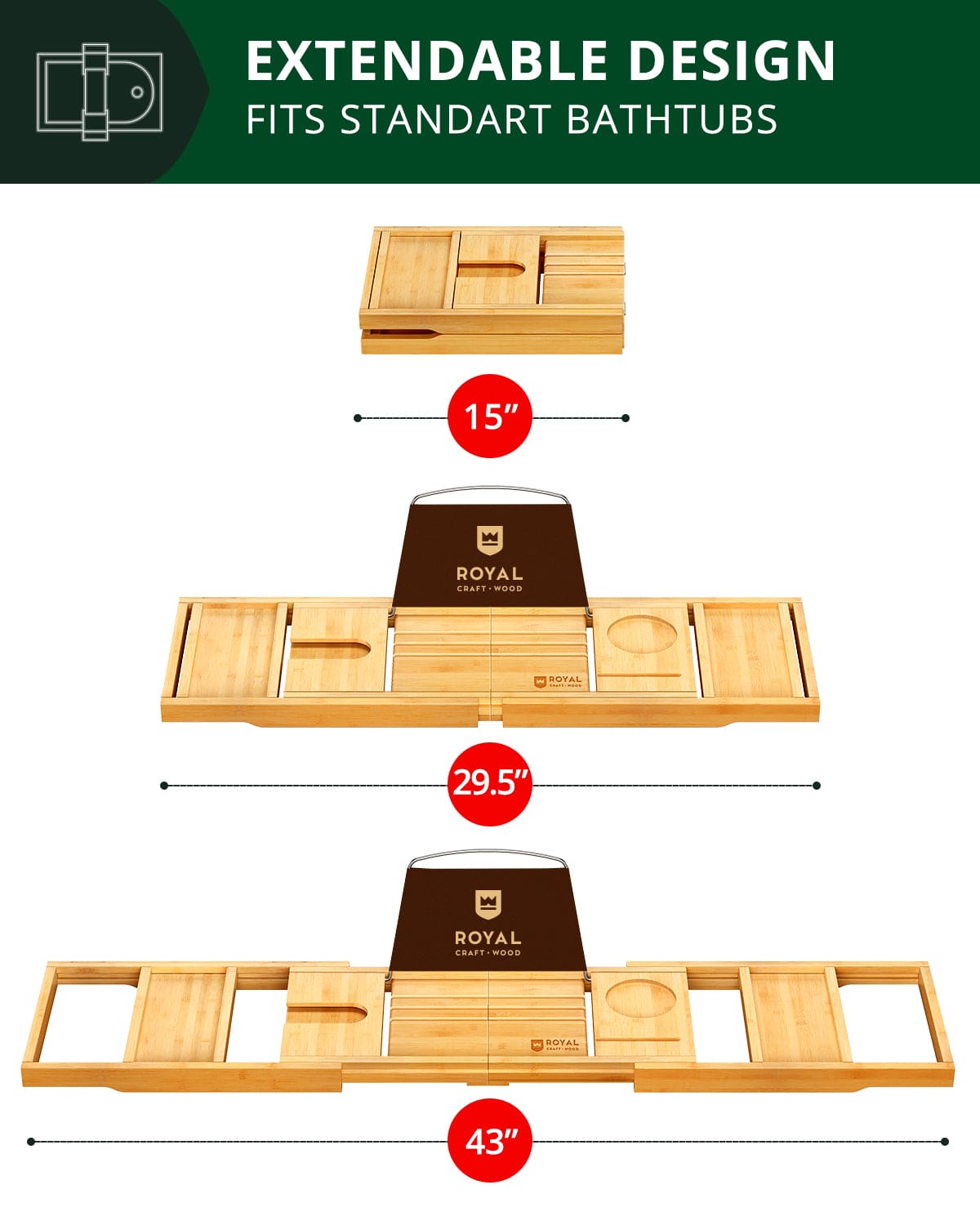 Bathtub Caddy Tray, Natural - themonogram manor 