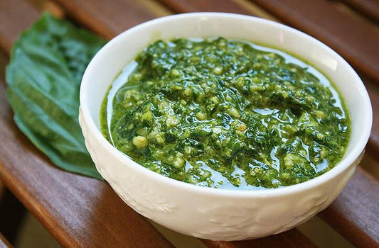 Basil Pesto Sauce - themonogram manor 