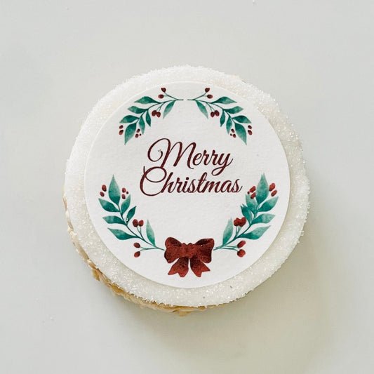 Merry Christmas Message Rice Crispie Treats - themonogram manor 