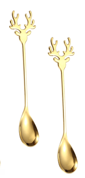 Antler Tea & Dessert Spoons - Set of 4 - themonogram manor 