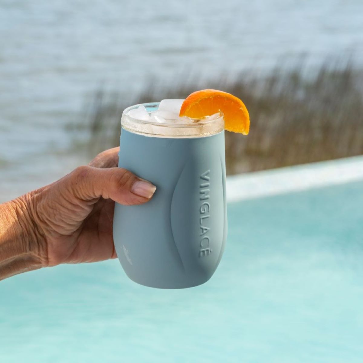 Glass Lined Wine Glass - themonogram manor 