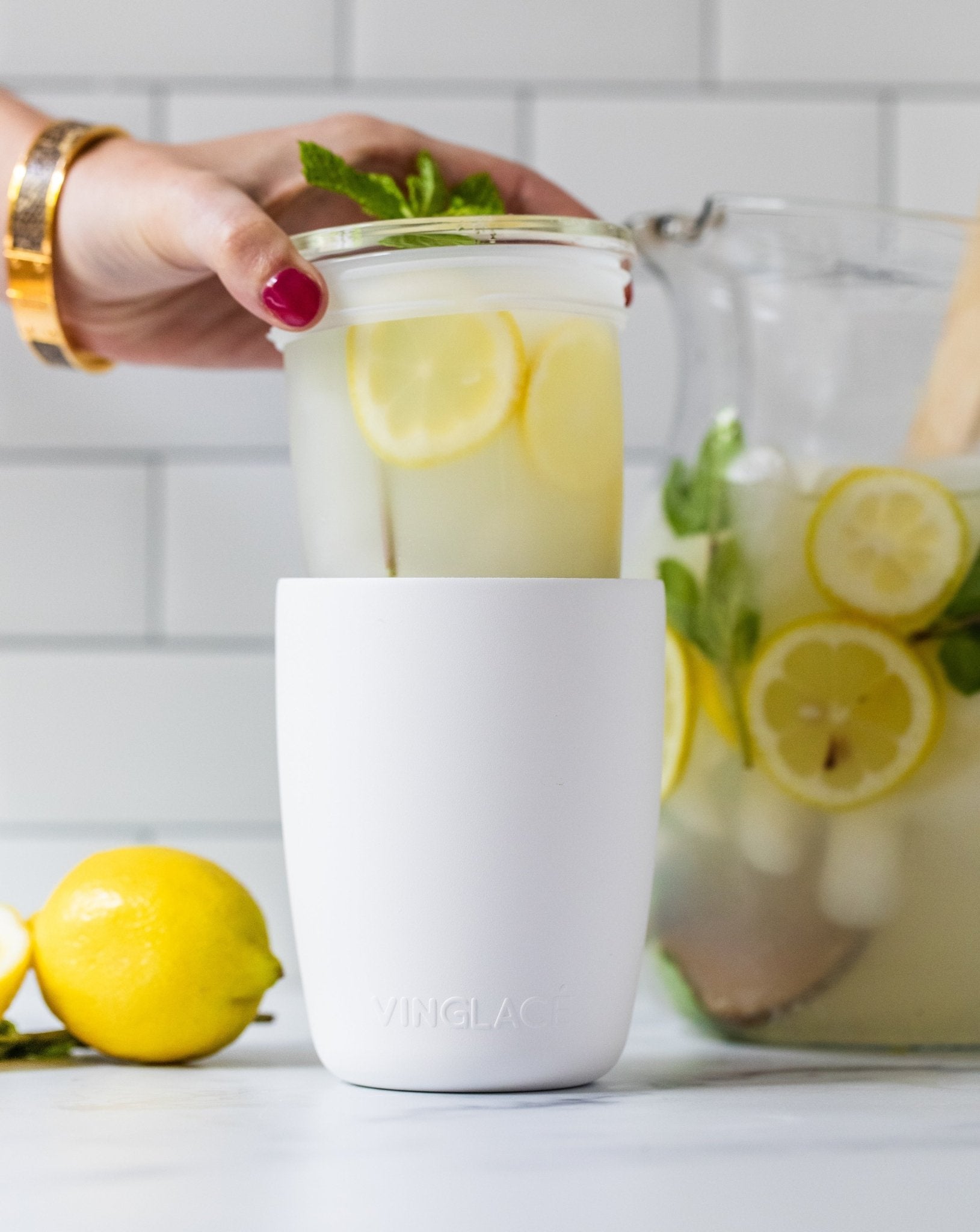 Everyday Glass in White - themonogram manor 