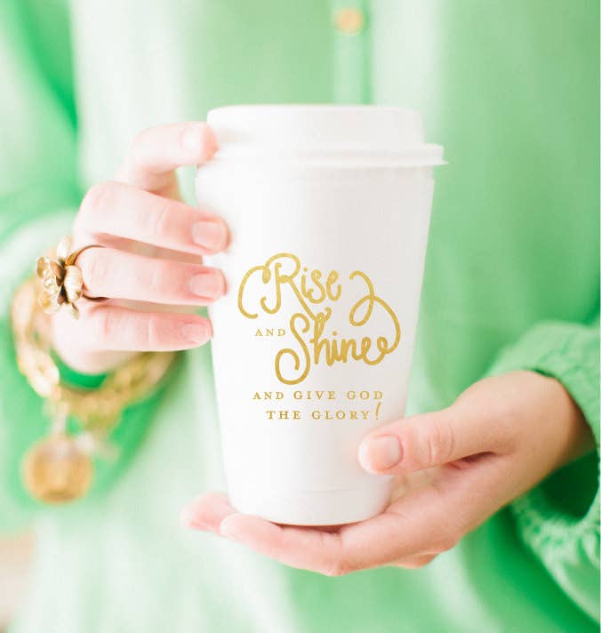 To - Go Coffee Cups | Rise & Shine (2 colors) - themonogram manor 