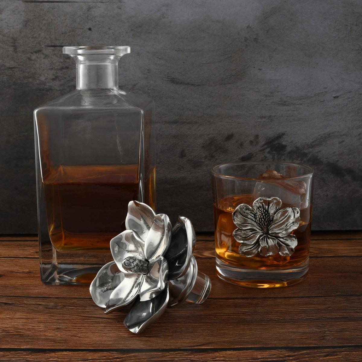 Magnolia Decanter Set with Glasses - themonogram manor 