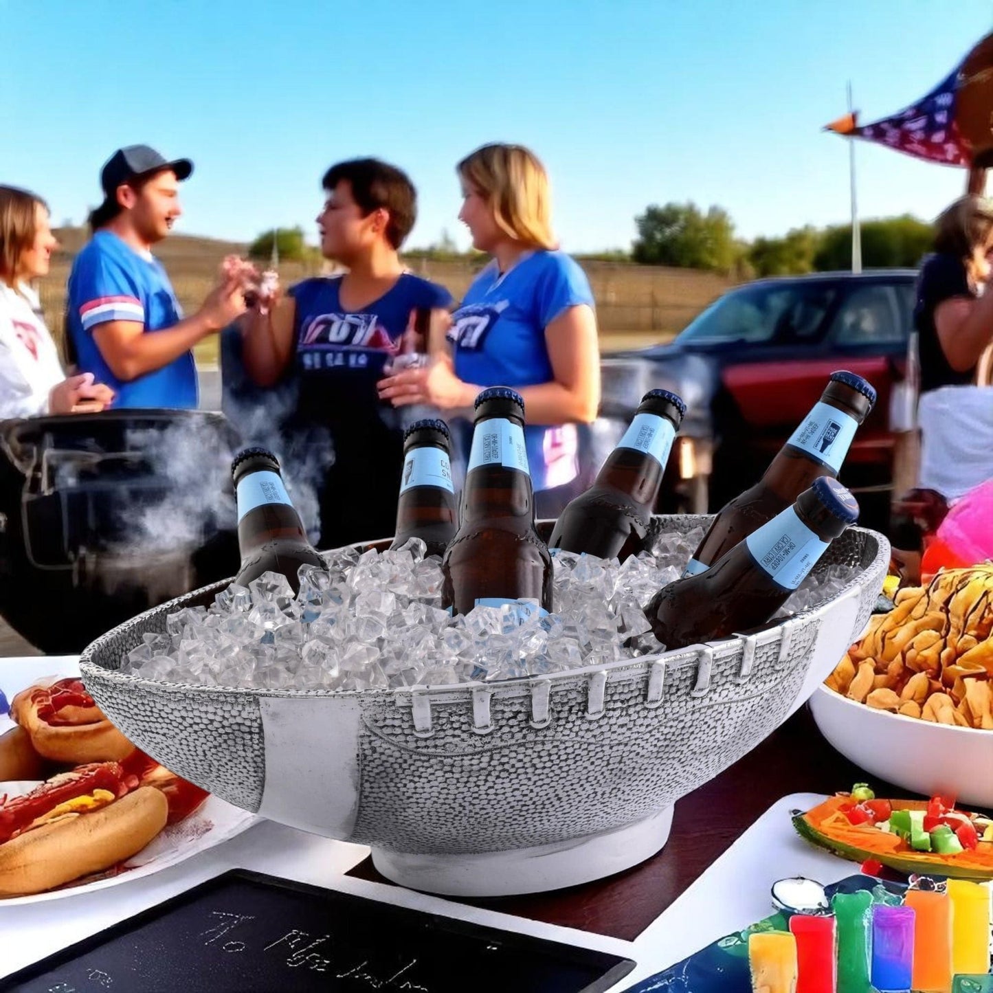 Football Ice Tub / Party Bowl - themonogram manor 