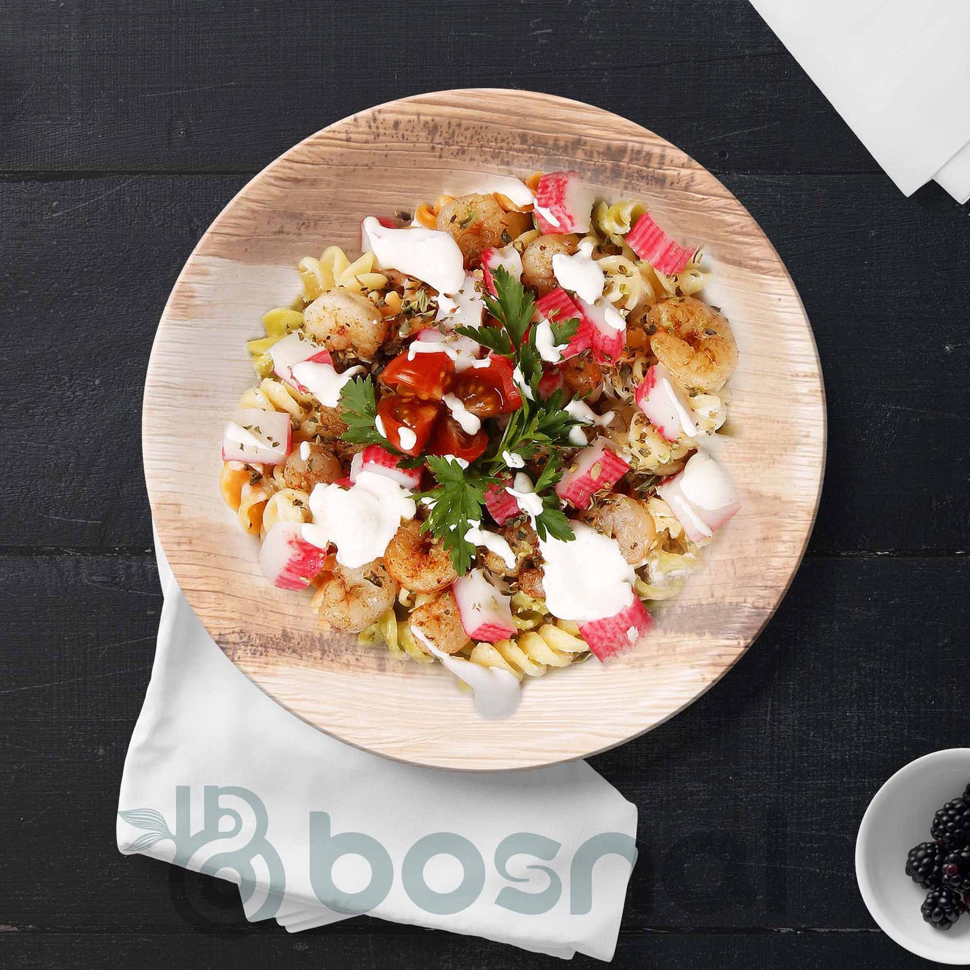 Bosnal - Palm Leaf Biodegradable Plates, 6 inch, Round - themonogram manor 