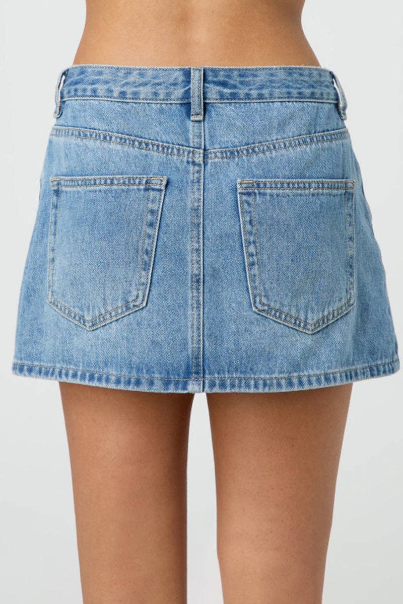 Classic Denim Mini Skirt - themonogram manor 