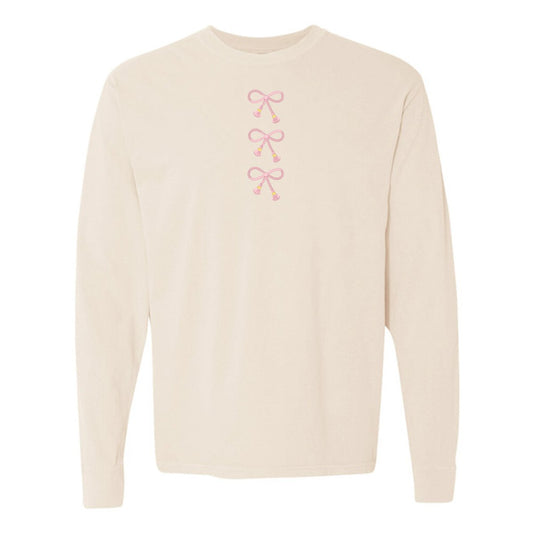 Embroidered Tasseled 'Bows' Long Sleeve - themonogram manor 