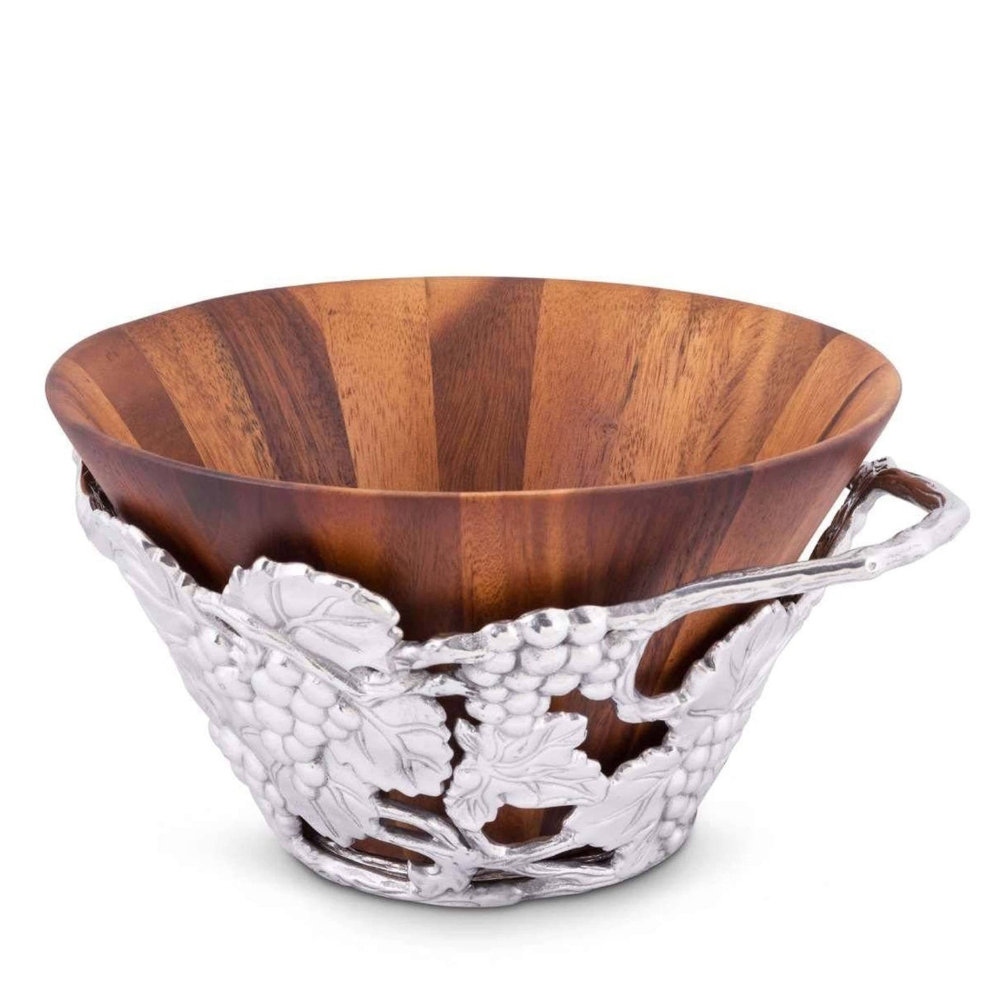 Grape Wood Tall Salad Bowl - themonogram manor 