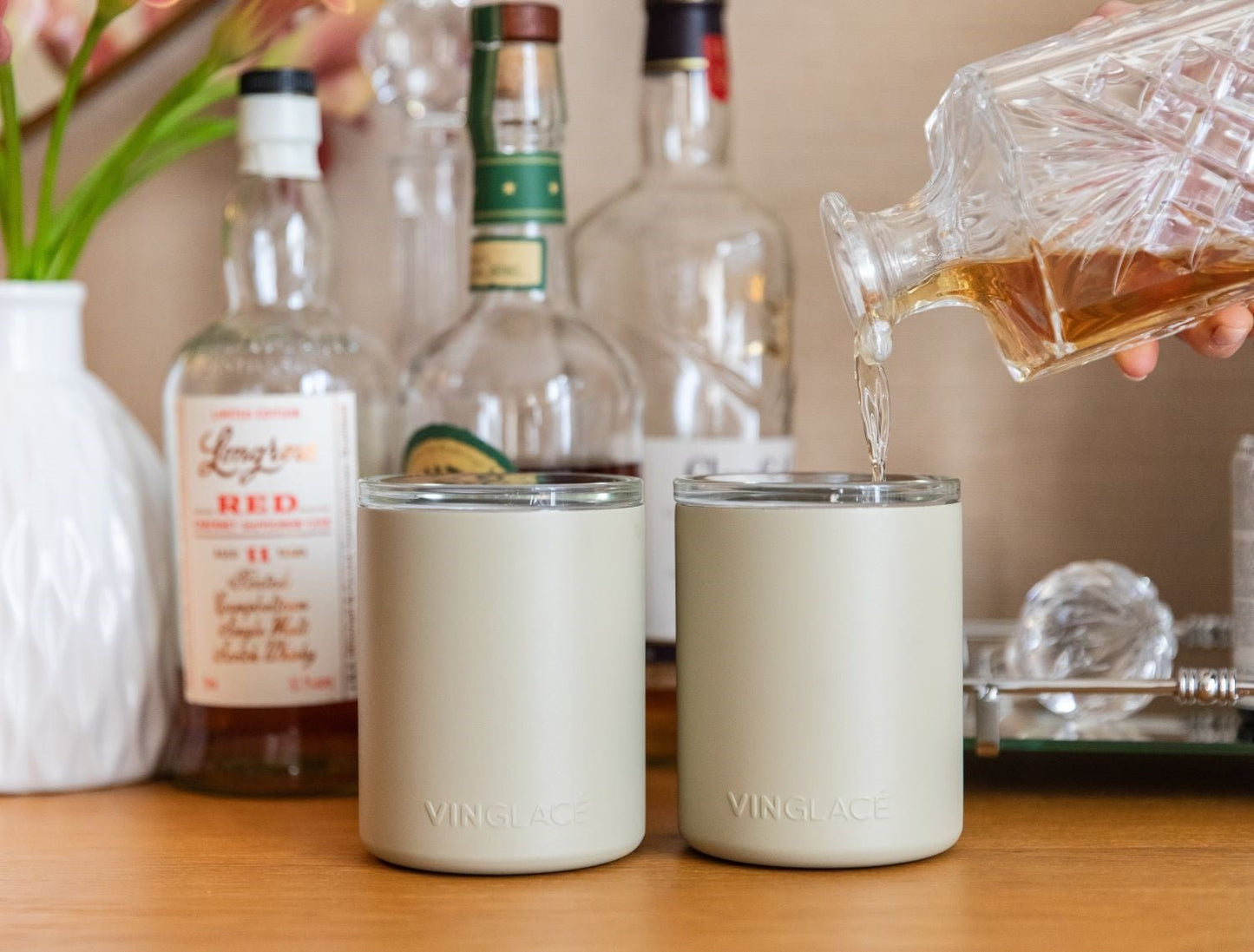 Glass Lined Whiskey Low Ball - themonogram manor 