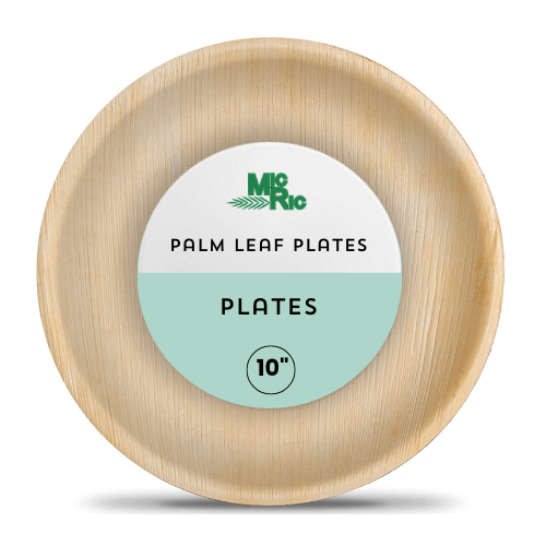 Palm Leaf 10" Round Plate (250 Buy By Box $0.39 each) - themonogram manor 