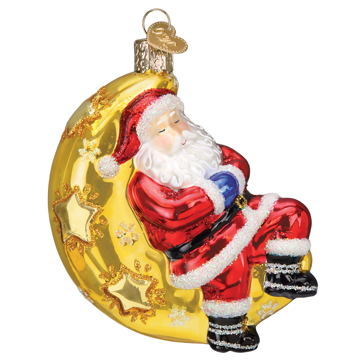 Moonlight Santa Ornament - themonogram manor 