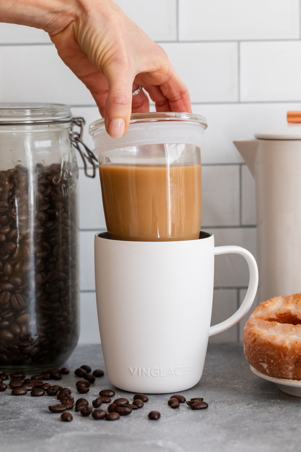 Coffee Cup in White - themonogram manor 