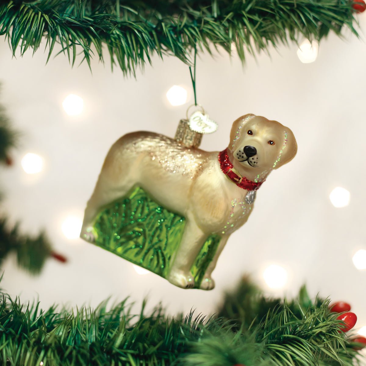 Standing Yellow Lab Ornament - themonogram manor 